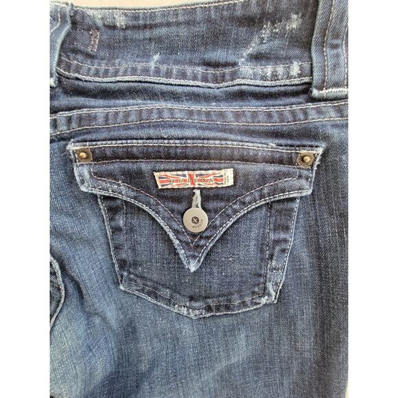 Hudson Signature Bootcut Flare Dark‎ Wash Y2K Low-Mid Rise Denim Jeans Size 28 - Picture 7 of 9